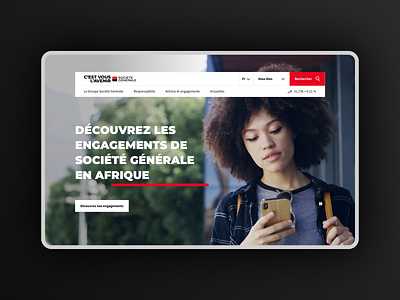 Homepage - Société Générale bank bank website corporate corporate design design figma homepage ui uidesign webdesign website