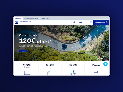 Homepage - Banque Populaire bank design ui uidesign webdesign website
