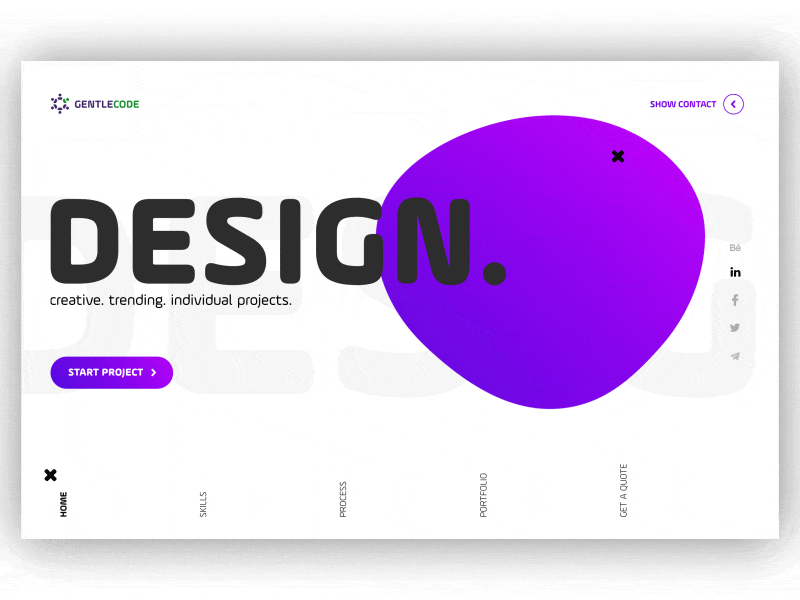 Design liquidmotion water color liquid ui trending gif gentle code development work web motion application design animation