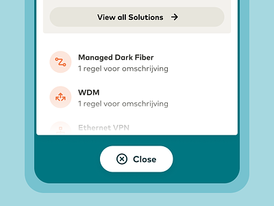 Eurofiber Business Fiberoptic Network – Platform Redesign card design information interface list mobile navigation service structure ui update user interface ux web webdesign