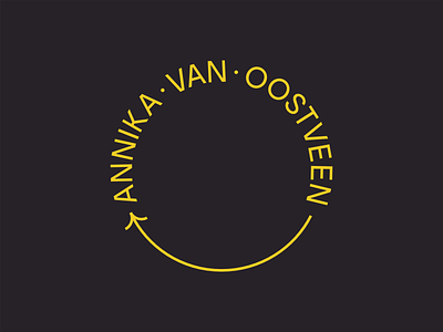 Annika Van Oostveen arrow circle logo moderat round smile typography