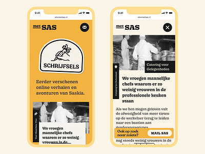 Category Page & Story Page – Met Sas chef cta food illustration mobile stickers stories ui ux webdesign website