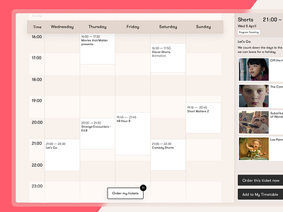 Personal Timetable – Go Short Film Festival