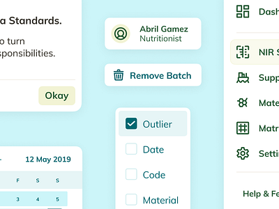 Design System Components – NutriOpt for Nutreco