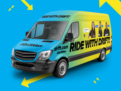 #DriftVan arrow branding design saastr van