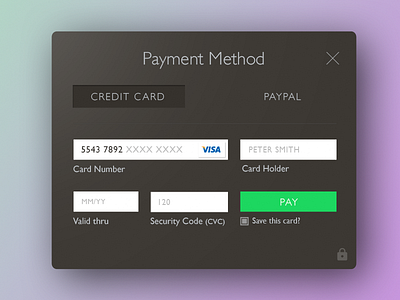 Daily UI #002 – Credit Card Checkout card checkout credit daily ui