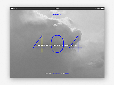 Daily UI #008 – 404 Page 404 404page daily ipad page ui