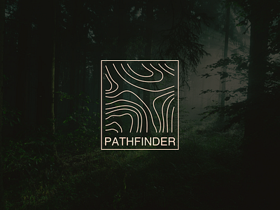 Pathfinder logo adventure forest logo outdoor touring trial