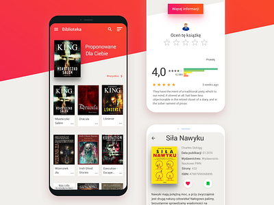 Library Application app library mobile ui ux