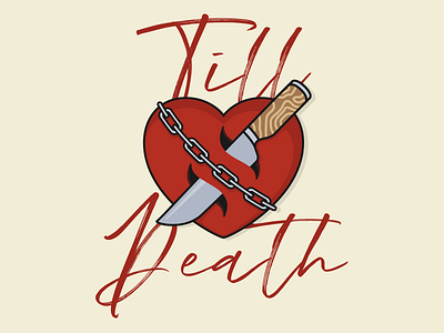 Valentines chain classic death heart heart logo knife love tattoo till traditional until valentine valentines