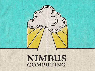 Nimbus Computing cloud grunge grunge texture matchbox nimbus old poster poster art poster design print vintage