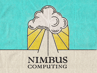 Nimbus Computing cloud grunge grunge texture matchbox nimbus old poster poster art poster design print vintage