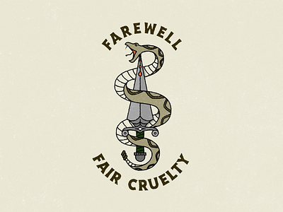 Farewell blood dagger design distressed illustration lettering oldschool snake snakes tattoo tattoo design vintage