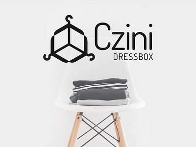 Client Pick for a repurposed clothing e-commerce store. box clothing design hanger hangers icon logo modern store wordmark