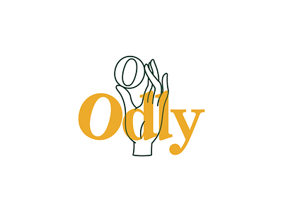 Odly Wordmark branding design hand illustration lettering logo monoline odd typography wordmark
