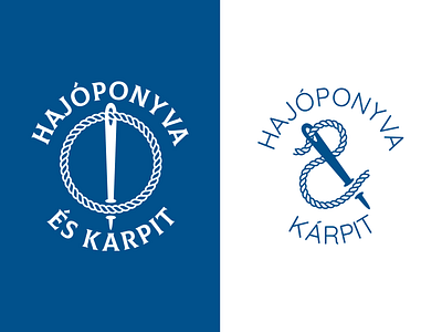 Logo exploration for Boat Cover manufacturer blue boat boat logo branding knot logo needle rope ship thread wordmark