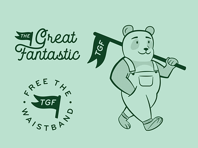 The Great Fantastic - 01 americana apparel badge bear flag freelance identity illustration lettering logo new york panda typography vintage