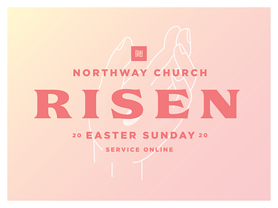 Northway Church - Easter church easter gradient hand illustration jesus typography