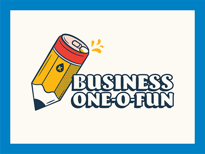 Kanga - Business One-0-Fun Podcast beer beer branding branding design cooler illustraion pencil podcast school