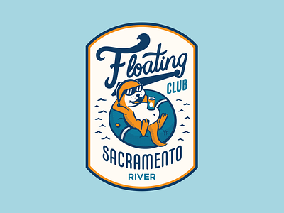 Upper Park - Floating Club apparel badge beer branding california floating illustration lettering mascot otter river sacramento shirt