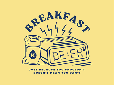 Kanga - Breakfast Beers americana apparel beer beer branding branding cooler design illustration logo type typography