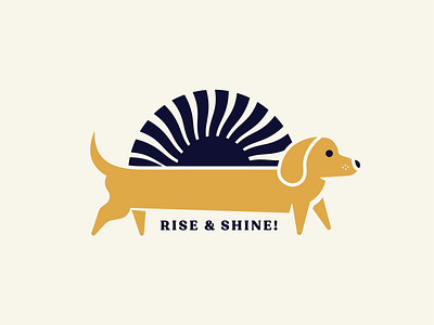 Dachshund Rise & Shine coffee cute dachshund dog illustration morning mug pet sun