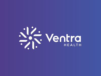 Ventra Health - 01 branding design healthcare lettering logo monogram tech technology typography vector