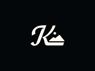 JK Monogram agent branding colorado denver design icon j k lettering logo mountains real estate typography