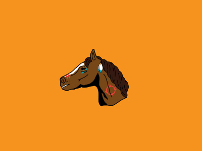 Da Horse art design graphic design hand drawn illustration horse icon illustration native american tribal vector art western western art
