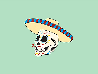 Day of the Dead awesome blog creative day of the dead dia de los muertos dribbble holiday illustration illustrator mexico skull sombrero