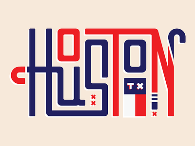Houston Type america americana city design flag houston houston texas htx lettering texas type typography