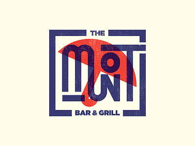The Mont bar branding grill identity letter lettering logo oklahoma restaurant type typography umbrella