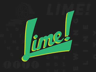 Lime Branding black branding comedy dallas design flat green lime logo texas typography