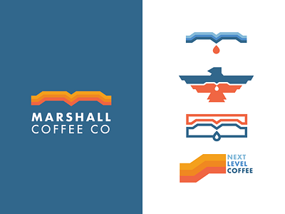 Marshall Coffee Company american branding coffee identity logo m mesa restaurant sunset texas western