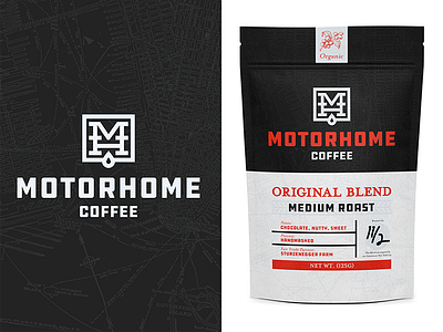 Motorhome Coffee Mockup bag branding coffee design identity layout logo map mockup monogram new york packaging