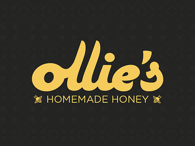Ollie's Honey bees bezier brand branding hand lettering honey identity logo packaging script type typography
