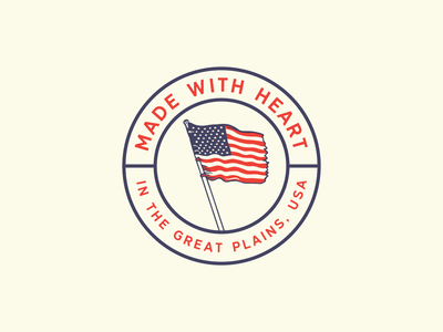 Great Plains, USA pt. 3 america americana badge branding flag hand icon illustration september11 usa
