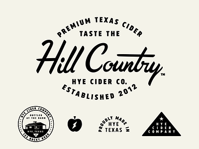 Hye Cider Co. - 1 alcohol apparel apple badge barn branding cider fabulous las vegas font hand lettering hill country illustration lettering texas typography