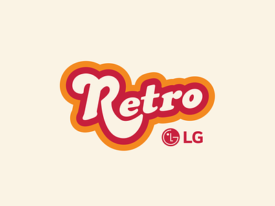 Retro LG 70s art direction cooper black groovy lettering lg old school typography vintage