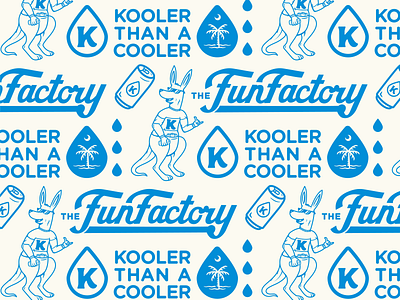 Kanga - Brand Pattern alcohol americana beer branding cooler design identity illustration lettering south carolina typography