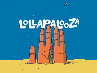 Lollapalooza adobe color design digital illustration digitalart hand illustration illustrator lettering surrealism vector