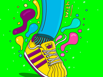 Walk with style - Adidas adidas adobe color design digitalart illustration illustrator sneakers vector