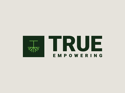 TRUE Empowering Logo branding branding design consulting logo identity logo logo design logos monogram logo root