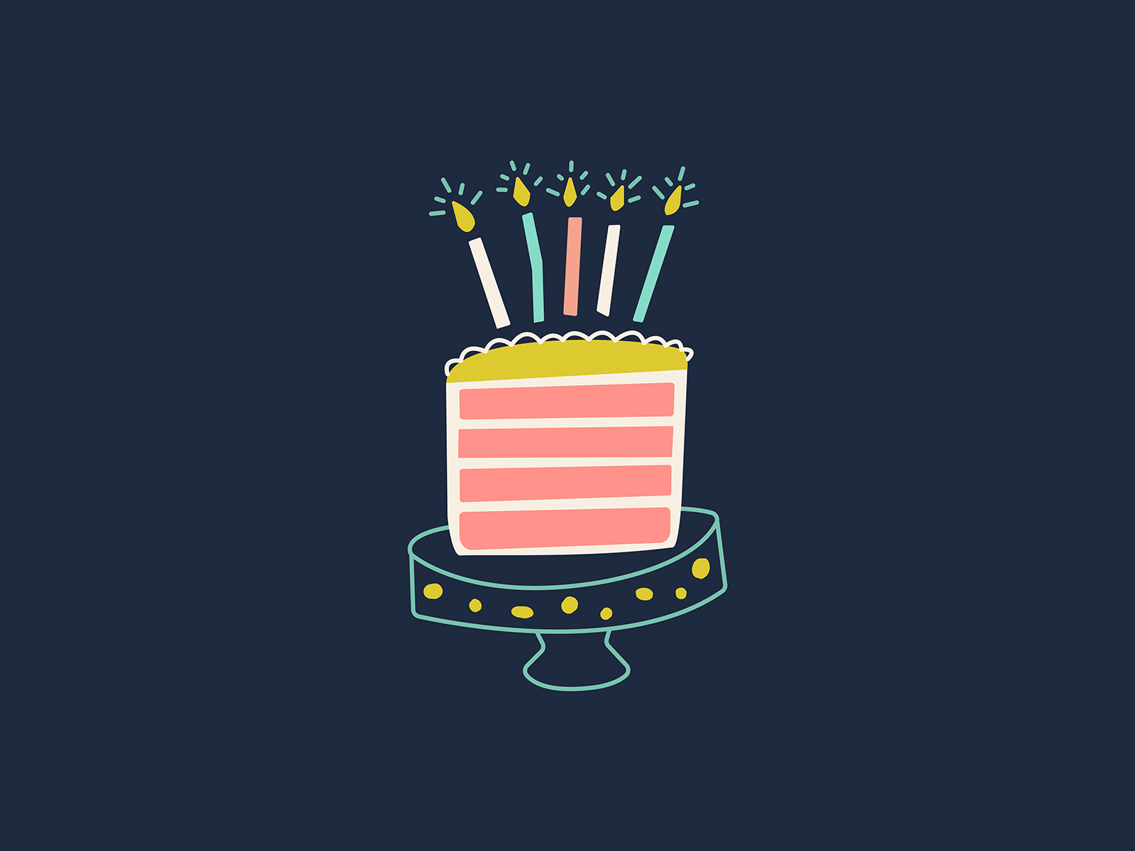 Happy Half Birthday birthday cake celebrate half birthday illustration party