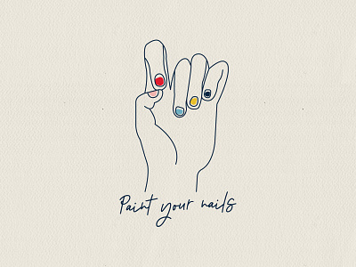 Paint Your Nails fingernails hand illustration nail polish nails paint self care