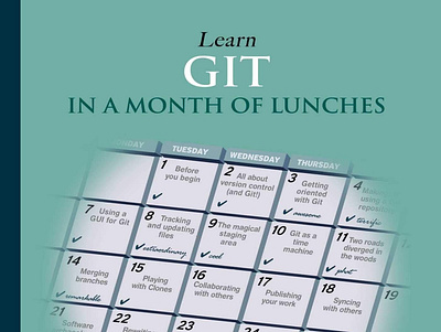 (BOOKS)-Learn Git in a Month of Lunches app branding design graphic design illustration logo typography ui ux vector