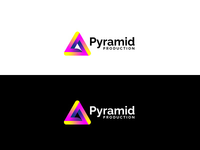 Pyramid logo creative pyramid gradient logo pyramid logo triangle logo