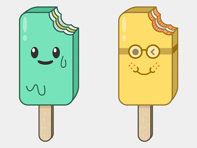 Funny Ice Creams colors ice cream illustration summer wallpaper