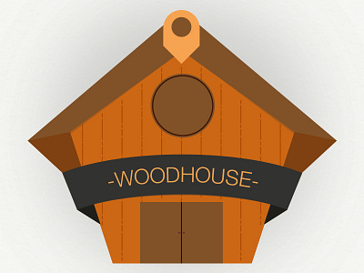 WoodHouse (color) design logo