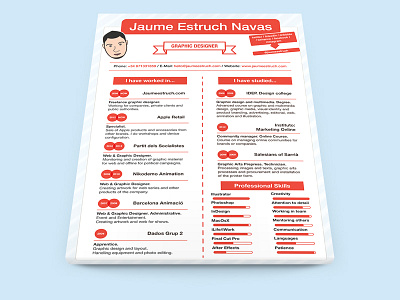 My Resume 2014 creative cv design illustrator job resume